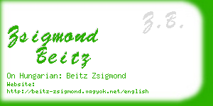 zsigmond beitz business card